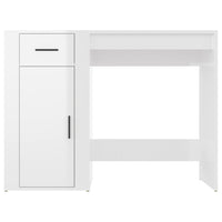 Scrivania Bianco Lucido 100x49x75 cm in Legno Multistrato cod mxl 77304