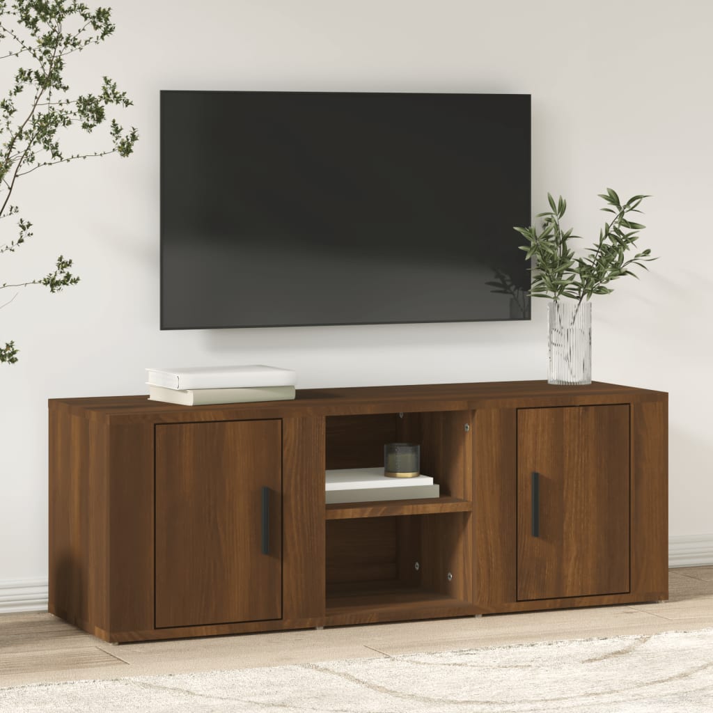 Mobile TV Rovere Marrone 100x31,5x35 cm in Legno Multistrato 819435