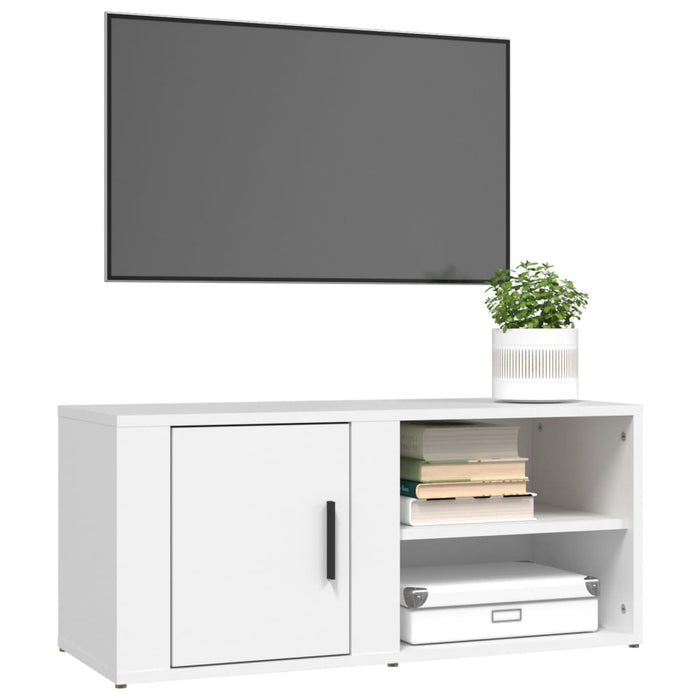 Mobili Porta TV 2 pz Bianco 80x31,5x36 cm in Legno Multistrato 819437