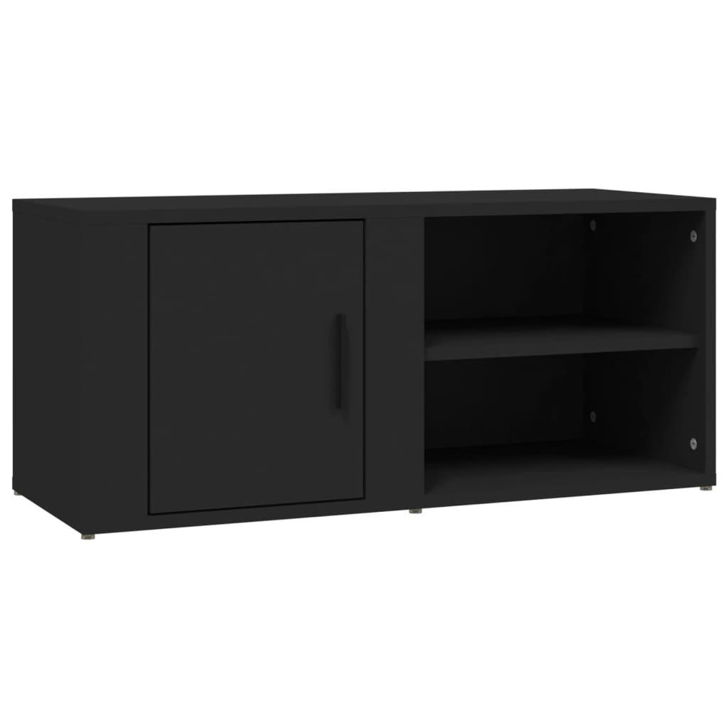 Mobile Porta TV Nero 80x31,5x36 cm in Legno Multistrato