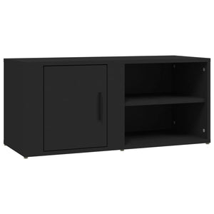 Mobile Porta TV Nero 80x31,5x36 cm in Legno Multistrato