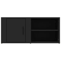 Mobile Porta TV Nero 80x31,5x36 cm in Legno Multistrato