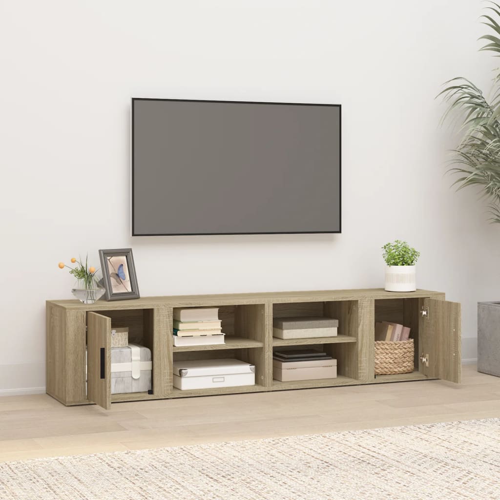 Mobili per TV 2pz Rovere Sonoma 80x31,5x36 cm Legno Multistrato