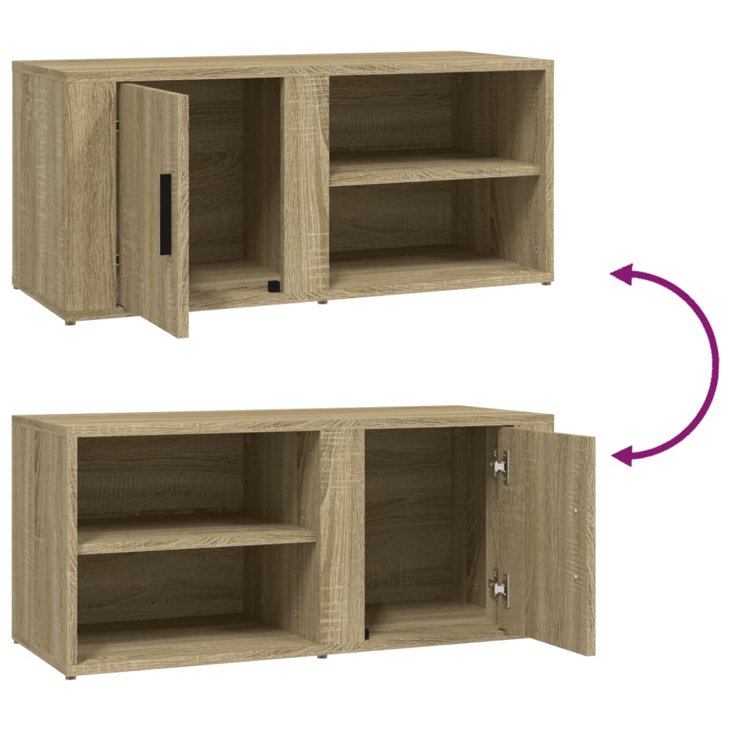 Mobili per TV 2pz Rovere Sonoma 80x31,5x36 cm Legno Multistrato