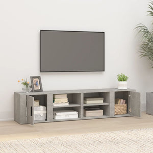 Mobili TV 2 pz Grigio Cemento 80x31,5x36 cm Legno Multistrato