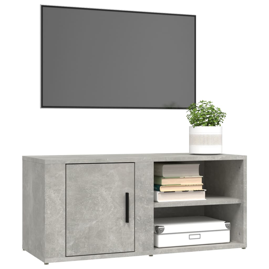 Mobili TV 2 pz Grigio Cemento 80x31,5x36 cm Legno Multistrato 819445