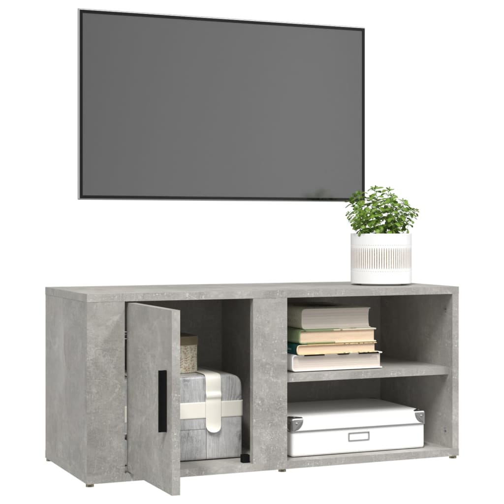 Mobili TV 2 pz Grigio Cemento 80x31,5x36 cm Legno Multistrato 819445