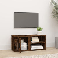 Mobile Porta TV Rovere Fumo 80x31,5x36 cm in Legno Multistrato