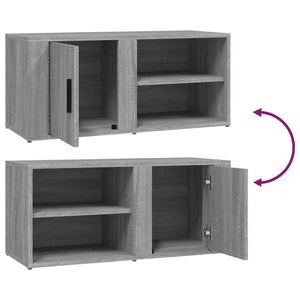 Mobile Porta TV Grigio Sonoma 80x31,5x36 cm Legno Multistrato