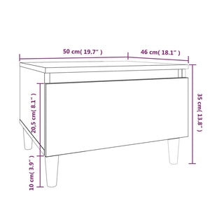 Tavolino Nero 50x46x35 cm in Legno Multistrato cod mxl 26980