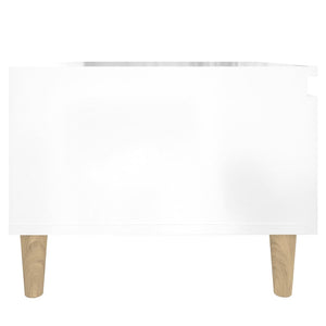 Tavolino Bianco Lucido 50x46x35 cm in Legno Multistrato cod mxl 26981