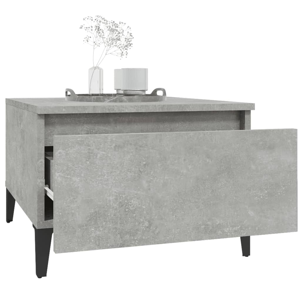 Tavolini 2pz Grigio Cemento 50x46x35 cm in Legno Multistrato 819525