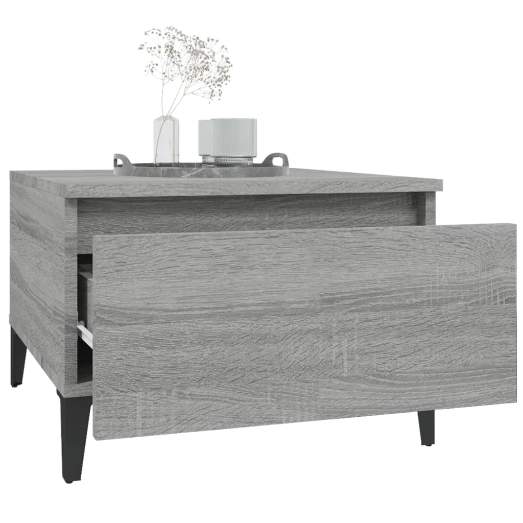 Tavolino Grigio Sonoma 50x46x35 cm in Legno Multistrato 819528