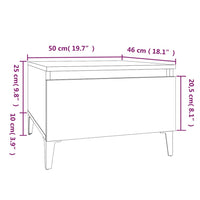 Tavolino da Salotto Rovere Marrone 50x46x35cm Legno Multistrato cod mxl 26547