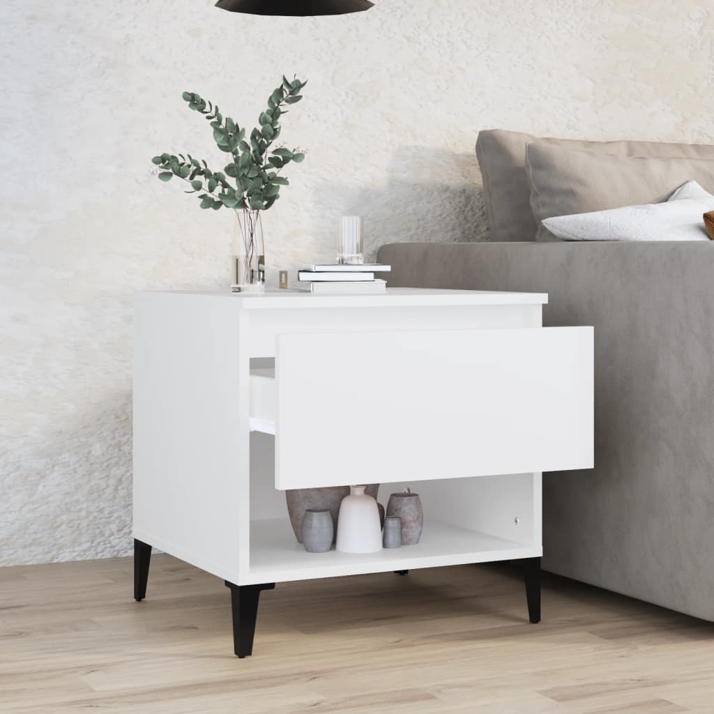 Tavolino Bianco 50x46x50 cm in Legno Multistrato cod 11682