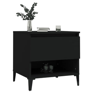 Tavolino Nero 50x46x50 cm in Legno Multistrato