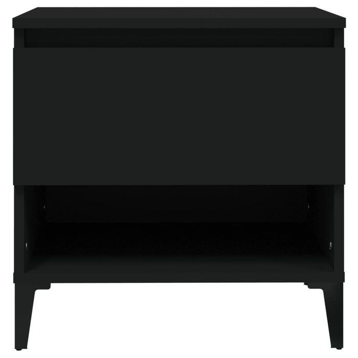 Tavolino Nero 50x46x50 cm in Legno Multistrato