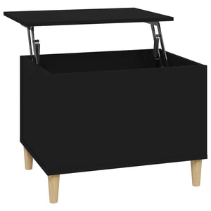 Tavolino da Salotto Nero 60x44,5x45 cm in Legno Multistrato 819565