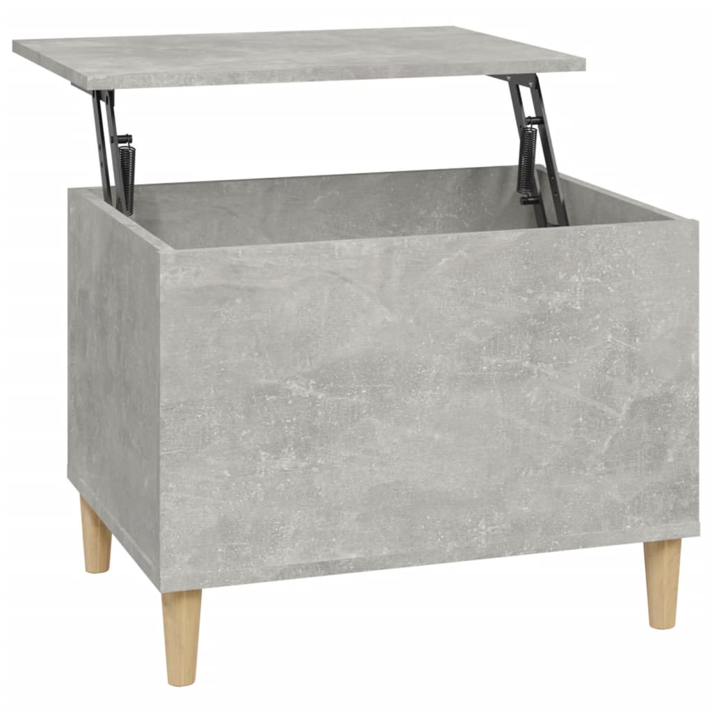 Tavolino Salotto Grigio Cemento 60x44,5x45 cm Legno Multistrato