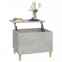 Tavolino Salotto Grigio Cemento 60x44,5x45 cm Legno Multistrato