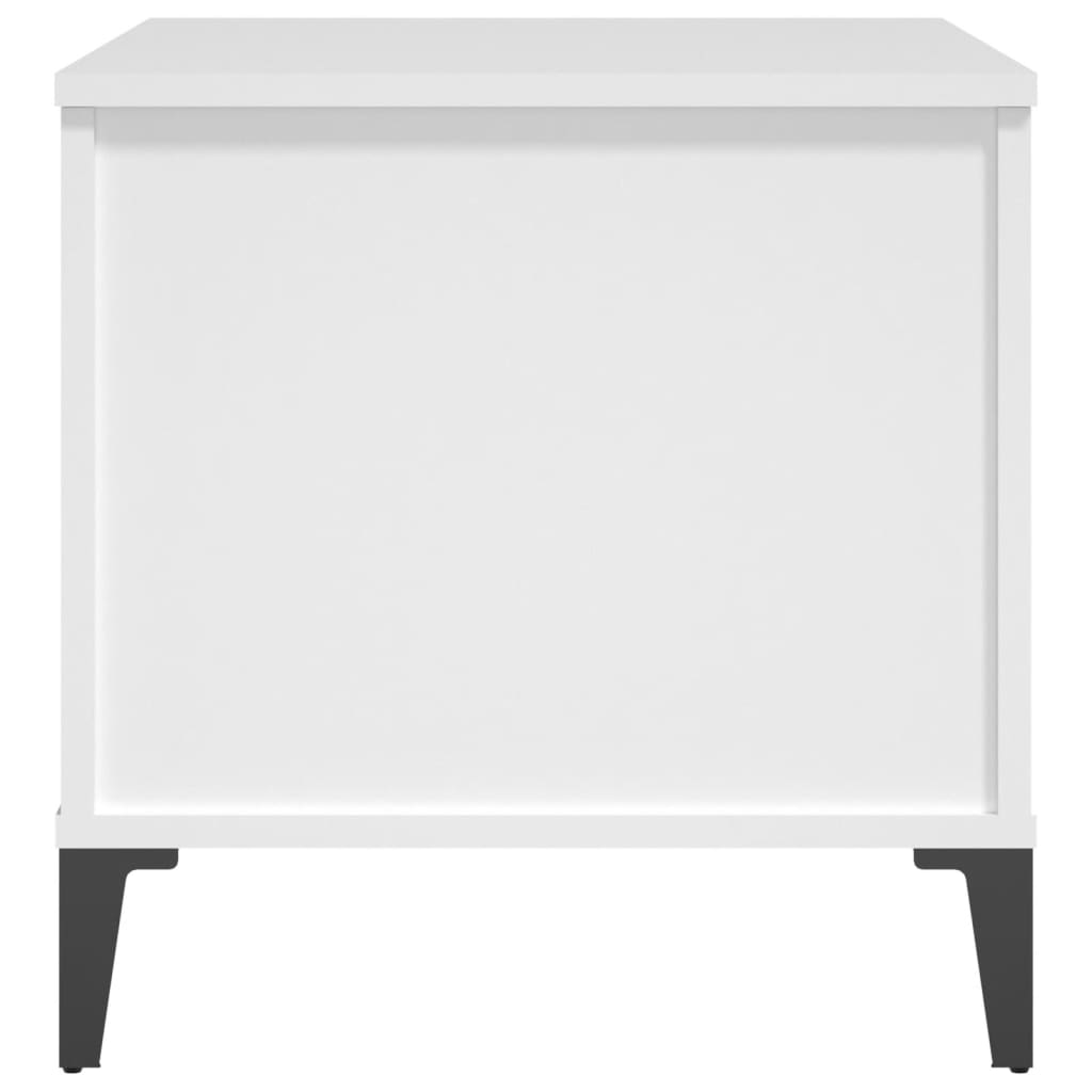 Tavolino da Salotto Bianco 60x44,5x45 cm in Legno Multistrato cod mxl 15931