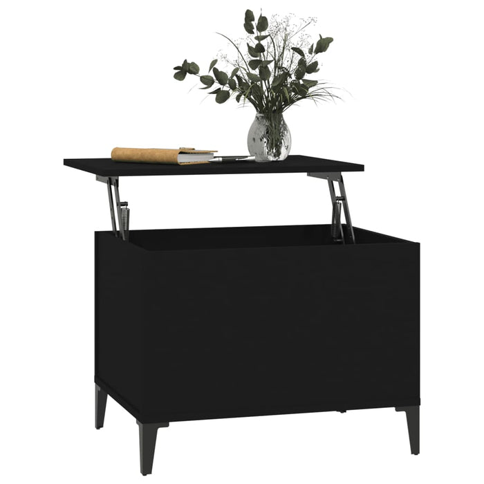 Tavolino da Salotto Nero 60x44,5x45 cm in Legno Multistrato cod mxl 15929