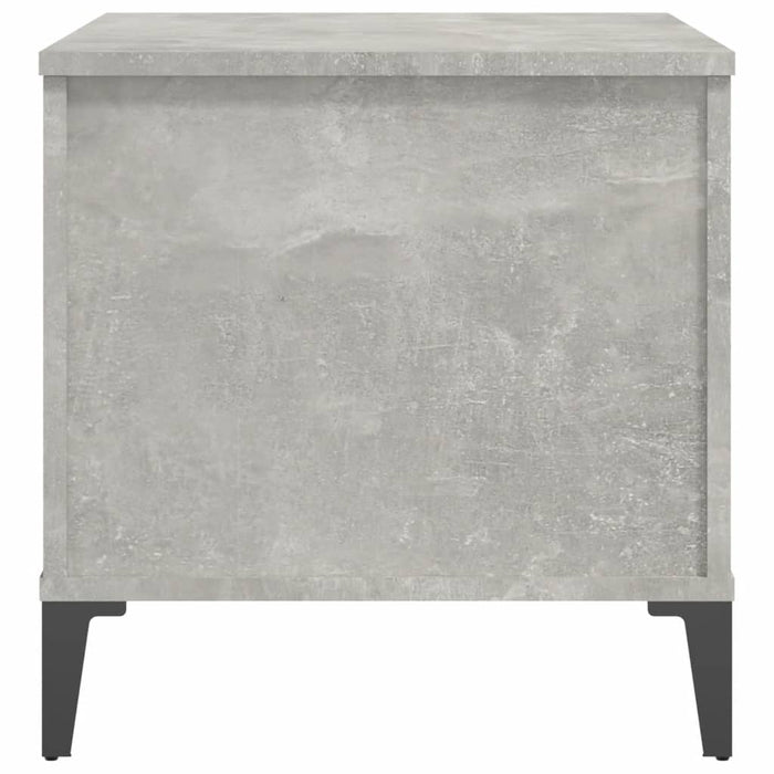 Tavolino Salotto Grigio Cemento 60x44,5x45 cm Legno Multistrato cod mxl 19526