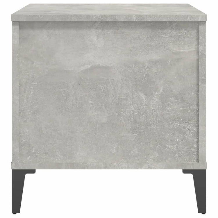 Tavolino Salotto Grigio Cemento 60x44,5x45 cm Legno Multistrato cod mxl 19526