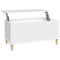 Tavolino da Salotto Bianco 90x44,5x45 cm in Legno Multistrato cod mxl 35881