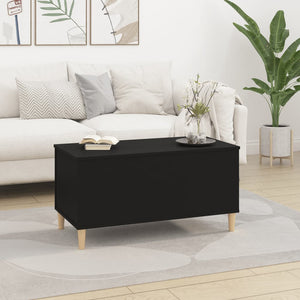 Tavolino da Salotto Nero 90x44,5x45 cm in Legno Multistrato 819581