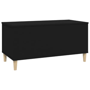 Tavolino da Salotto Nero 90x44,5x45 cm in Legno Multistrato 819581