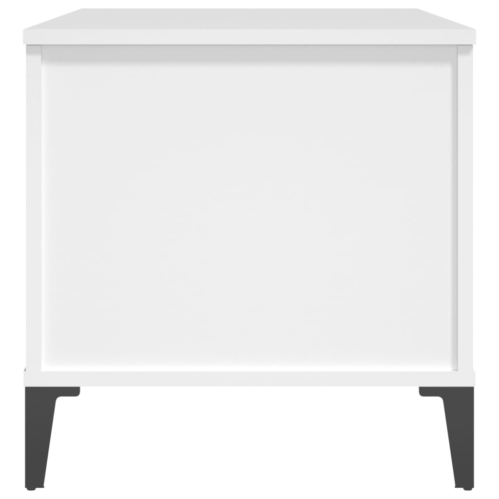 Tavolino da Salotto Bianco 90x44,5x45 cm in Legno Multistrato