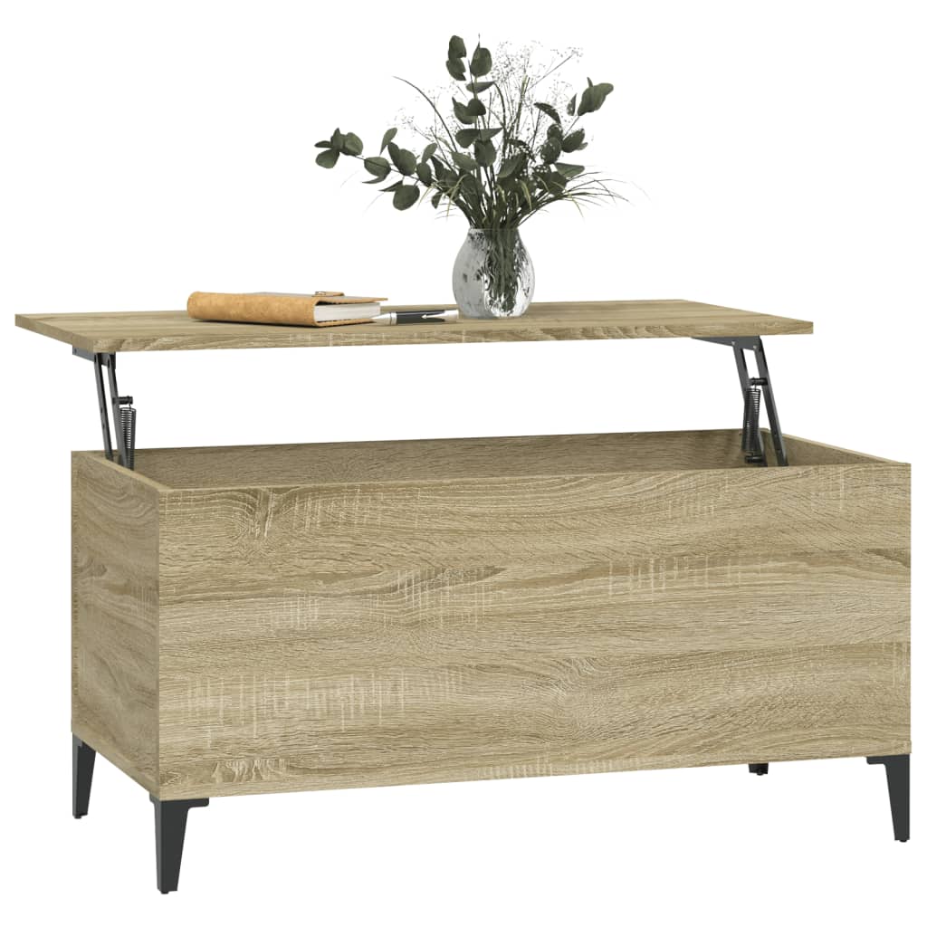 Tavolino Salotto Rovere Sonoma 90x44,5x45 cm Legno Multistrato