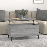 Tavolino Salotto Grigio Sonoma 90x44,5x45 cm Legno Multistrato cod mxl 26862