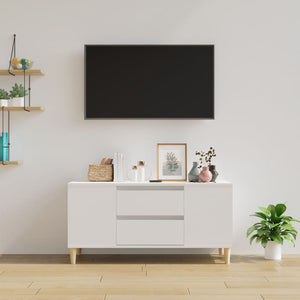 Mobile Porta TV Bianco 102x44,5x50 cm in Legno Multistrato cod mxl 19900