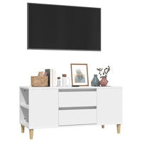 Mobile Porta TV Bianco 102x44,5x50 cm in Legno Multistrato cod mxl 19900