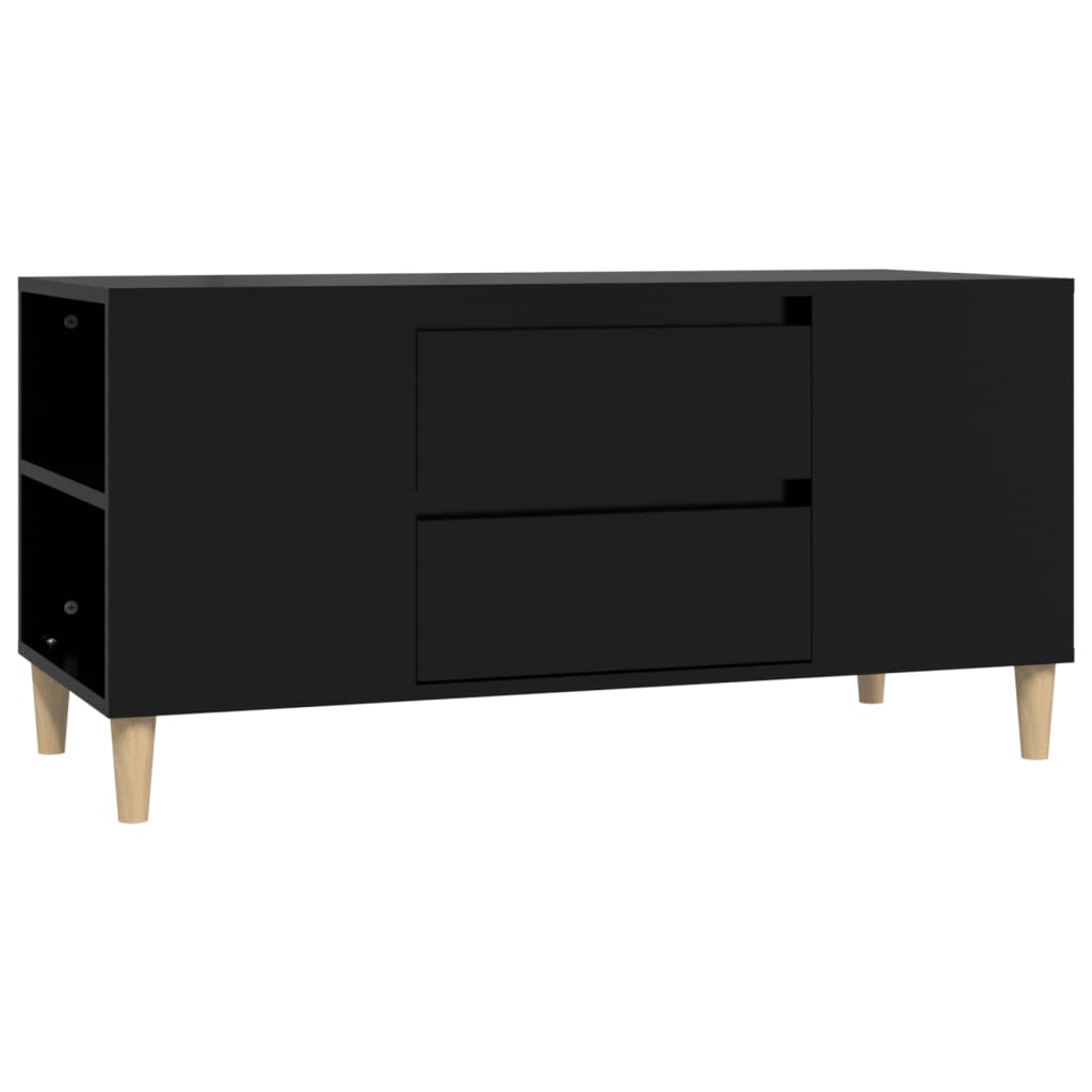 Mobile Porta TV Nero 102x44,5x50 cm in Legno Multistrato cod mxl 27785