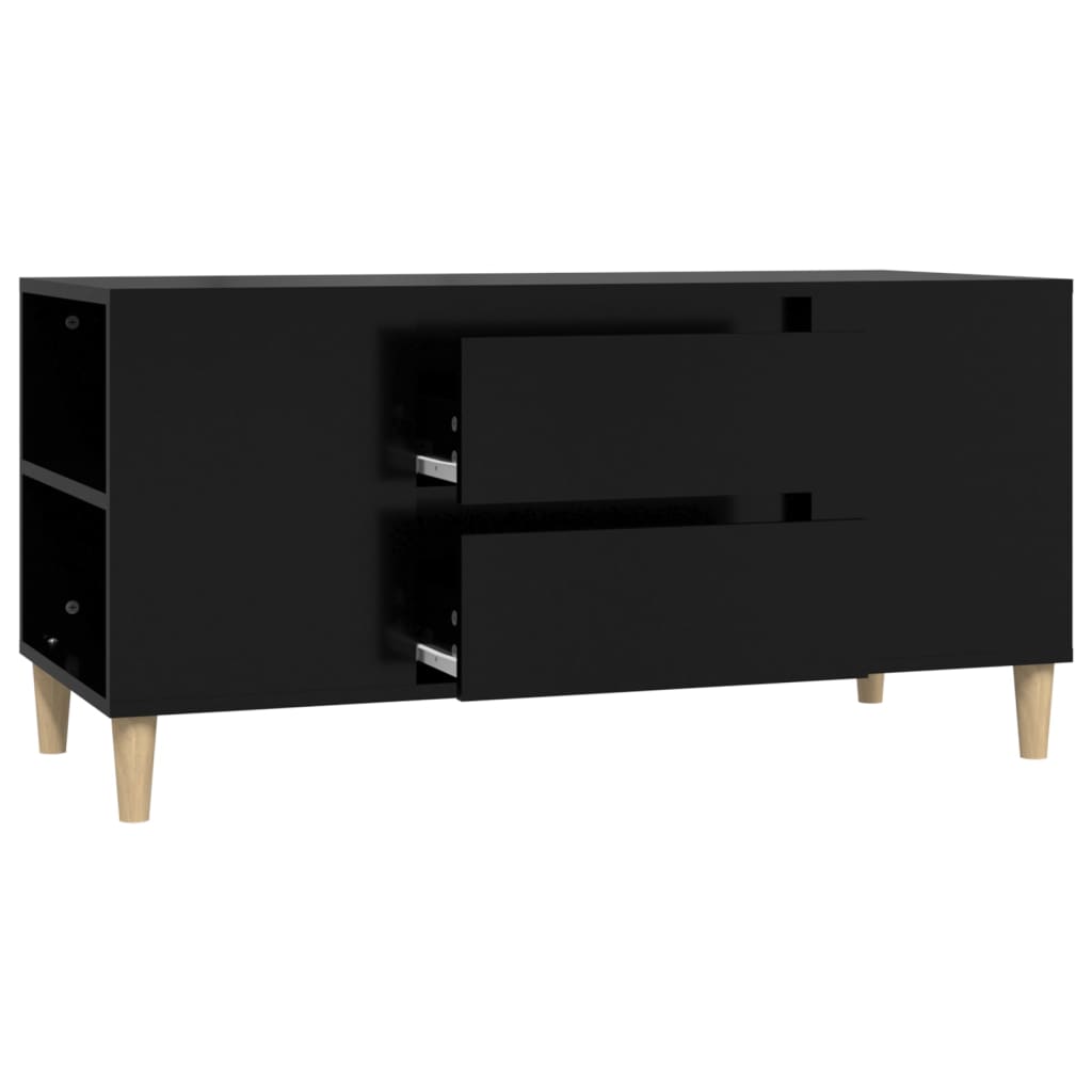 Mobile Porta TV Nero 102x44,5x50 cm in Legno Multistrato cod mxl 27785