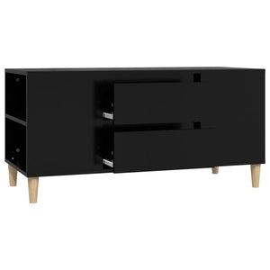 Mobile Porta TV Nero 102x44,5x50 cm in Legno Multistrato cod 12275