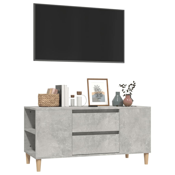 Mobile per TV Grigio Cemento 102x44,5x50 cm Legno Multistrato 819600