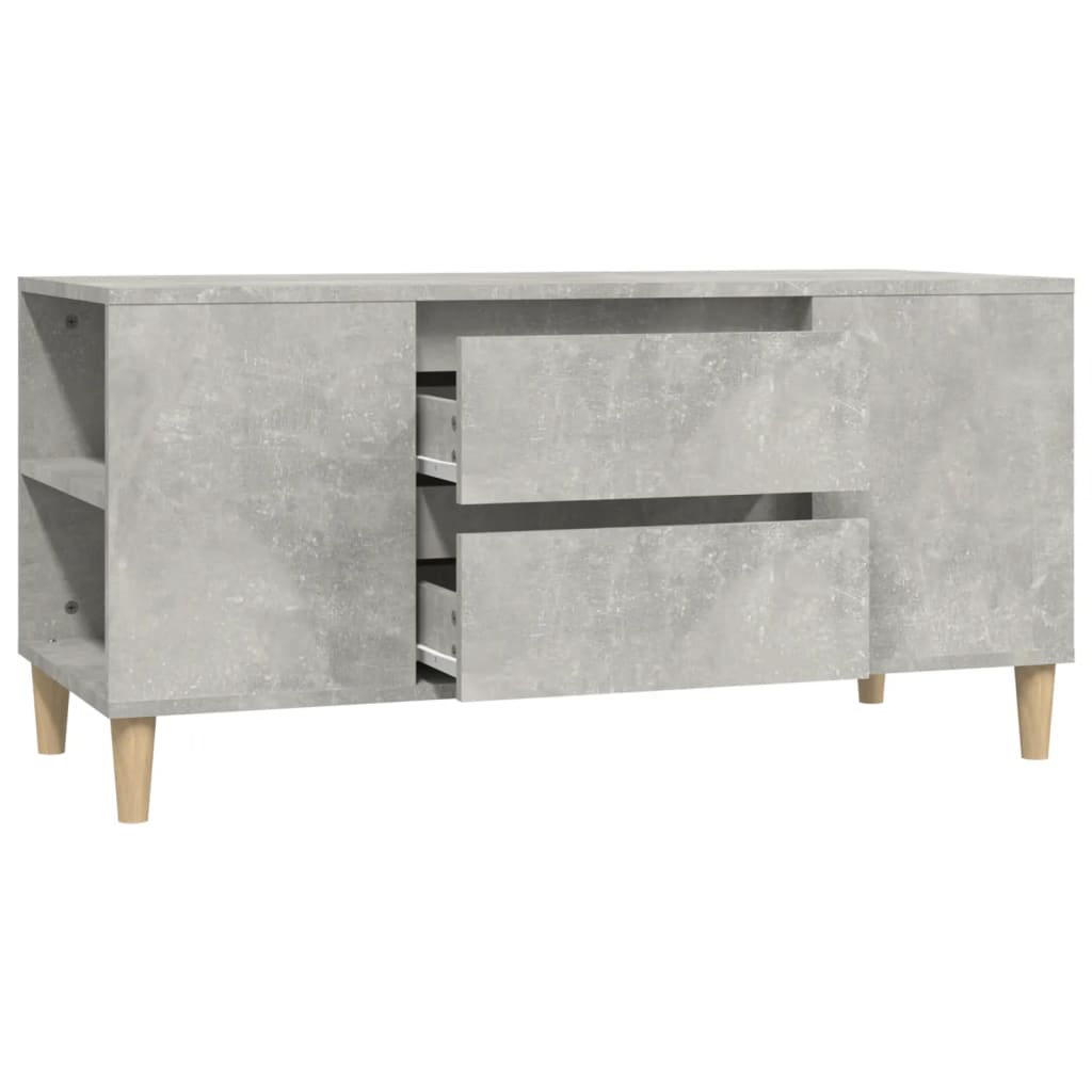 Mobile per TV Grigio Cemento 102x44,5x50 cm Legno Multistrato 819600