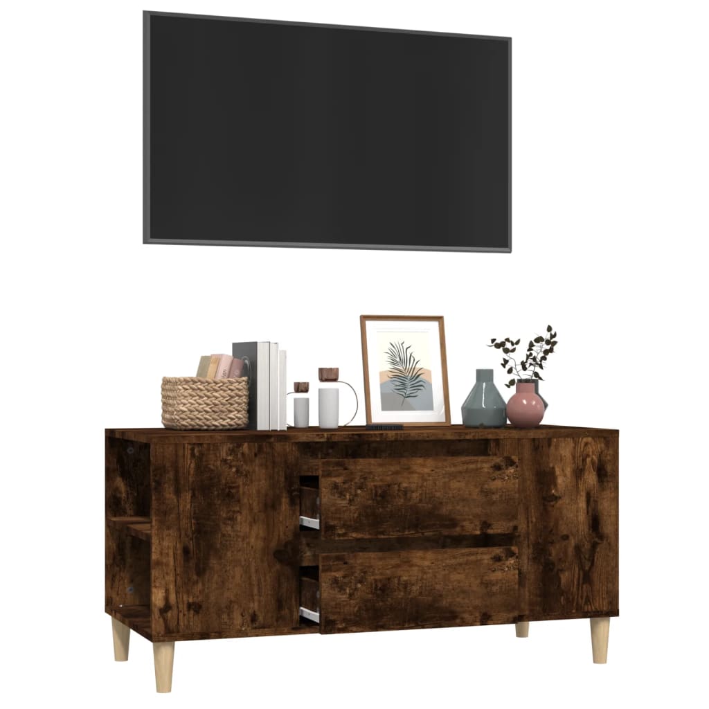 Mobile Porta TV Rovere Fumo 102x44,5x50 cm in Legno Multistrato cod mxl 26440