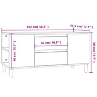 Mobile Porta TV Rovere Fumo 102x44,5x50 cm in Legno Multistrato cod mxl 26440