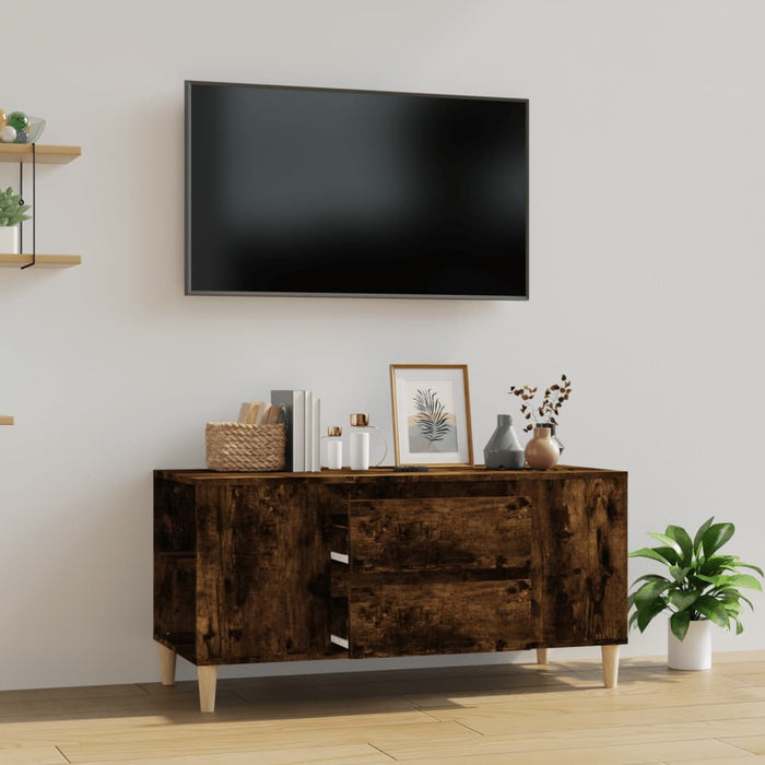 Mobile Porta TV Rovere Fumo 102x44,5x50 cm in Legno Multistrato cod mxl 26440