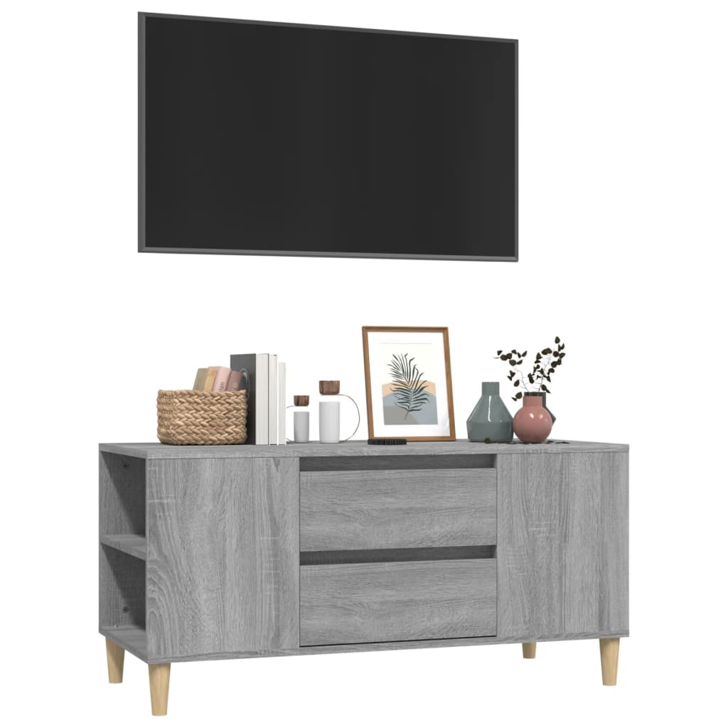 Mobile Porta TV Grigio Sonoma 102x44,5x50 cm Legno Multistrato 819602