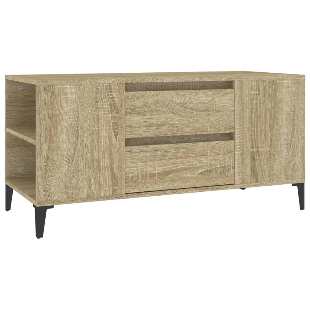 Mobile Porta TV Rovere Sonoma 102x44,5x50 cm Legno Multistrato cod 11423