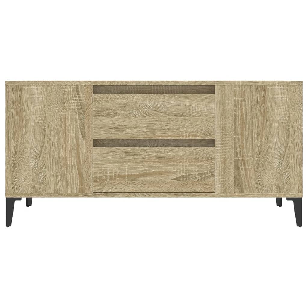 Mobile Porta TV Rovere Sonoma 102x44,5x50 cm Legno Multistrato cod 11423