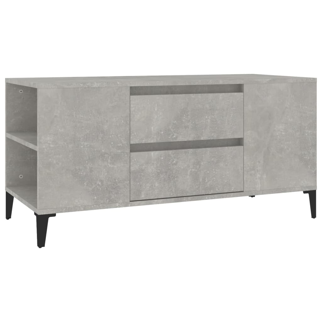 Mobile per TV Grigio Cemento 102x44,5x50 cm Legno Multistrato 819608