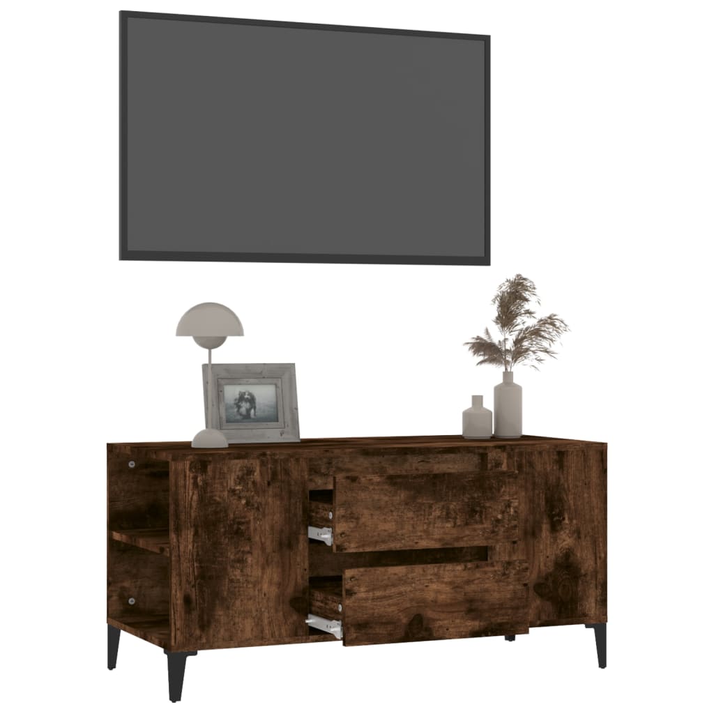 Mobile Porta TV Rovere Fumo 102x44,5x50 cm in Legno Multistrato cod 11424