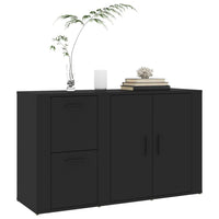 Credenza Nera 100x33x59,5 cm in Legno Multistrato 820997